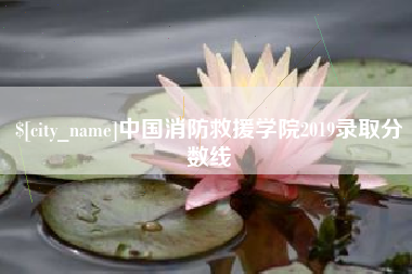 保定中国消防救援学院2019录取分数线