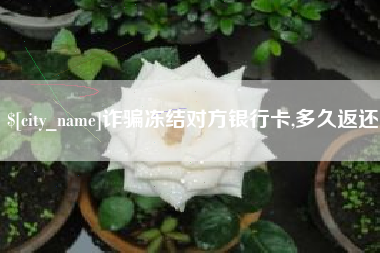 保定诈骗冻结对方银行卡,多久返还