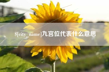 保定九宫位代表什么意思