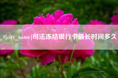 保定司法冻结银行卡最长时间多久