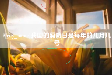 保定我国的消防日是每年的几月几号