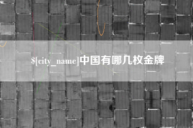 保定中国有哪几枚金牌