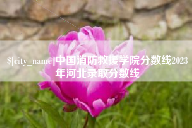 保定中国消防救援学院分数线2023年河北录取分数线