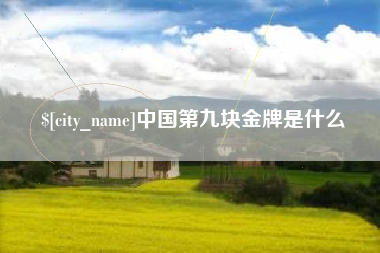 保定中国第九块金牌是什么