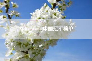 保定中国冠军榜单