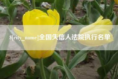 保定全国失信人法院执行名单