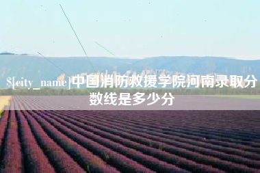 保定中国消防救援学院河南录取分数线是多少分