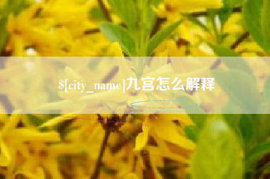保定九宫怎么解释