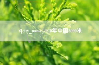 保定2020年中国5000米